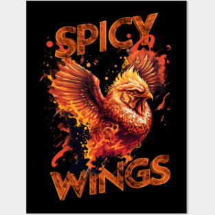 Spicy Wings (Dark Shirts) Posters and Art