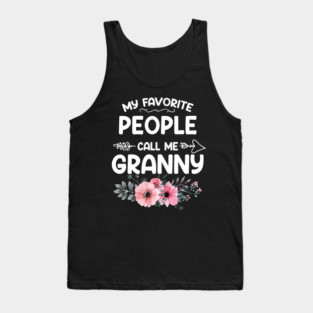 My Favorite People Call Me Granny Pink Floral Mother's Day Tank Top