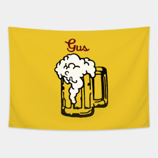 Gus Polinski beer mug jacket Tapestry