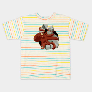 Robot Versus Cephalopods Kids T-Shirt