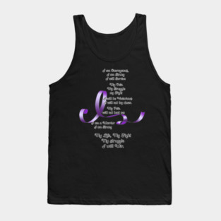 Purple Ribbon Awareness Poem Tank Top