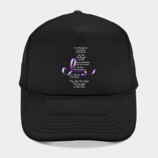 Purple Ribbon Awareness Poem Hat