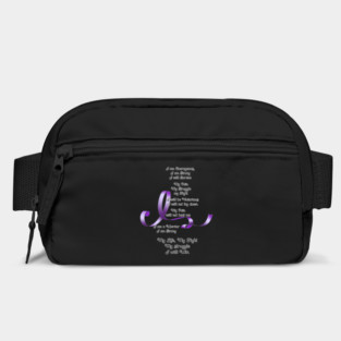 Purple Ribbon Awareness Poem Bag
