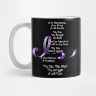 Purple Ribbon Awareness Poem Mug