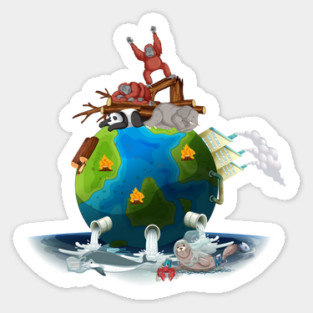 save the planet Sticker