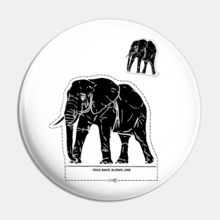 Elephant Paper Cutouts Pin