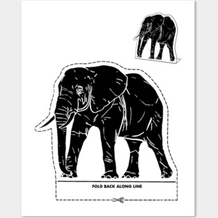 Elephant Paper Cutouts Posters and Art