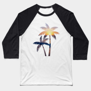 Sunset palm tree Baseball T-Shirt