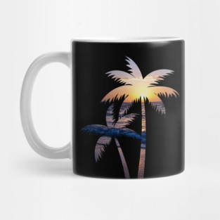 Sunset palm tree Mug