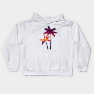 Sunset palm tree Kids Hoodie