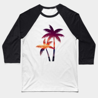 Sunset palm tree Baseball T-Shirt