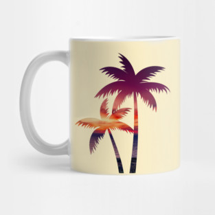Sunset palm tree Mug