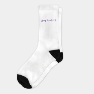 Gay T shirt (purple) Socks