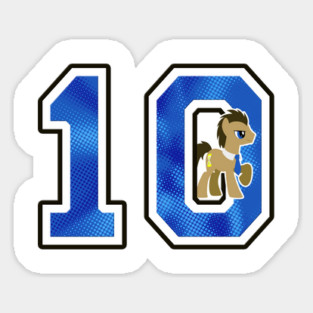 Number 10 Sticker