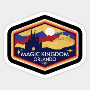 Distressed Magic Kingdom Orlando Vintage Retro Design Magnet