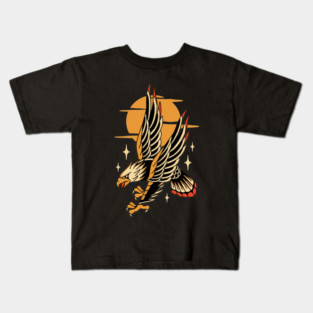 Eagle traditional tattoo Kids T-Shirt
