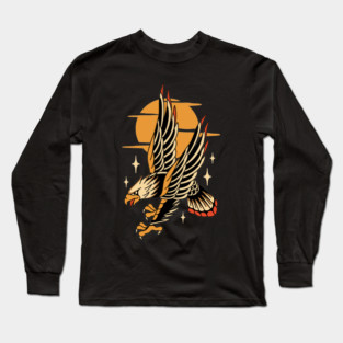 Eagle traditional tattoo Long Sleeve T-Shirt