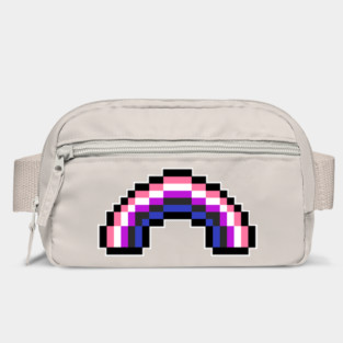 Pixel Rainbow Design in Gender Fluid Pride Flag Colors Bag