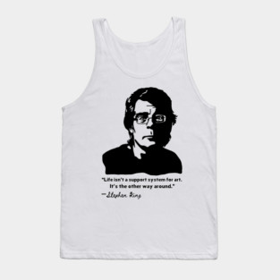 Stephen King Portrait and Quote Tank Top