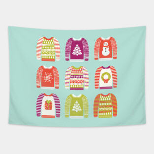 Ugly Christmas Sweaters Tapestry