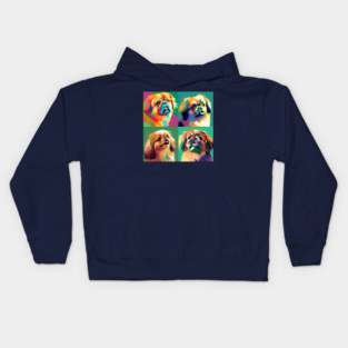 Tibetan Spaniel Pop Art - Dog Lover Gifts Kids Hoodie