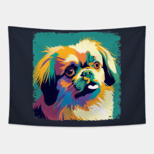 Tibetan Spaniel Pop Art - Dog Lover Gifts Tapestry