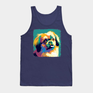 Tibetan Spaniel Pop Art - Dog Lover Gifts Tank Top