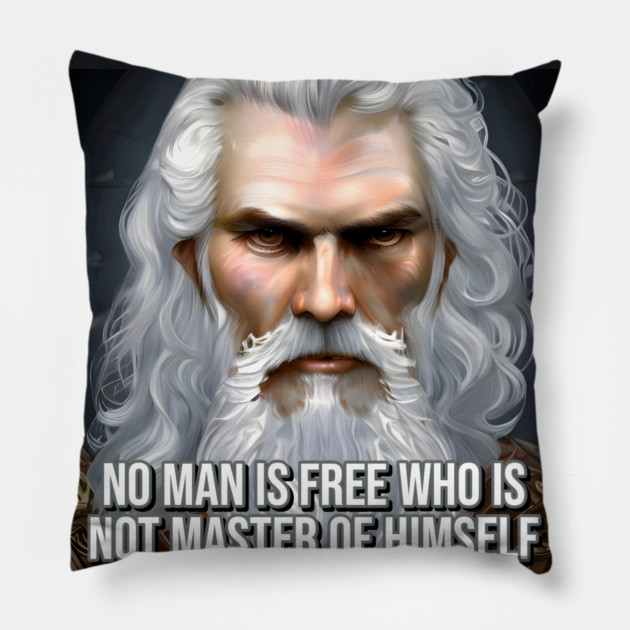 No man is free who is not master of himself Pillow by animegirlnft