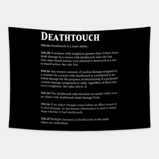 Magic the Gathering - Keyword Deathtouch Rules Text Tapestry