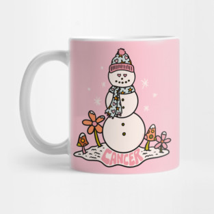 Cancer Zodiac Snowman Mug