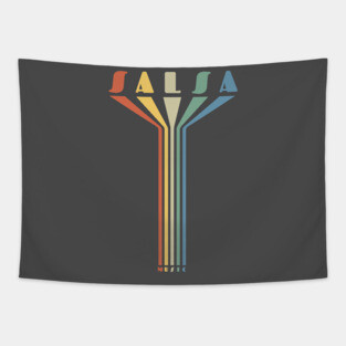Salsa Music 5 Color Stripes Tapestry