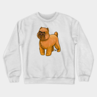 Dog - Brussells Griffon - Red Crewneck Sweatshirt