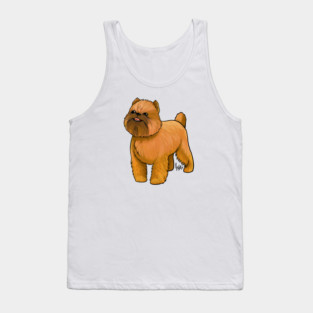Dog - Brussells Griffon - Red Tank Top
