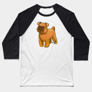 Dog - Brussell's Griffon - Natural Red Baseball T-Shirt