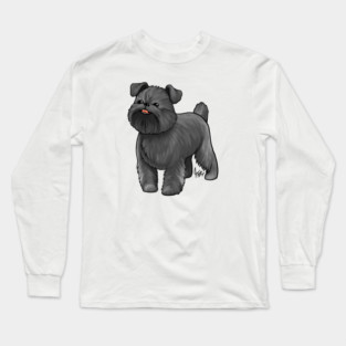 Dog - Brussell's Griffon - Natural Black Long Sleeve T-Shirt