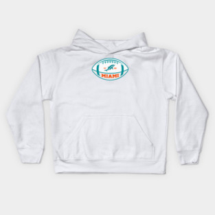 Miami Team Colors Football Kids Hoodie