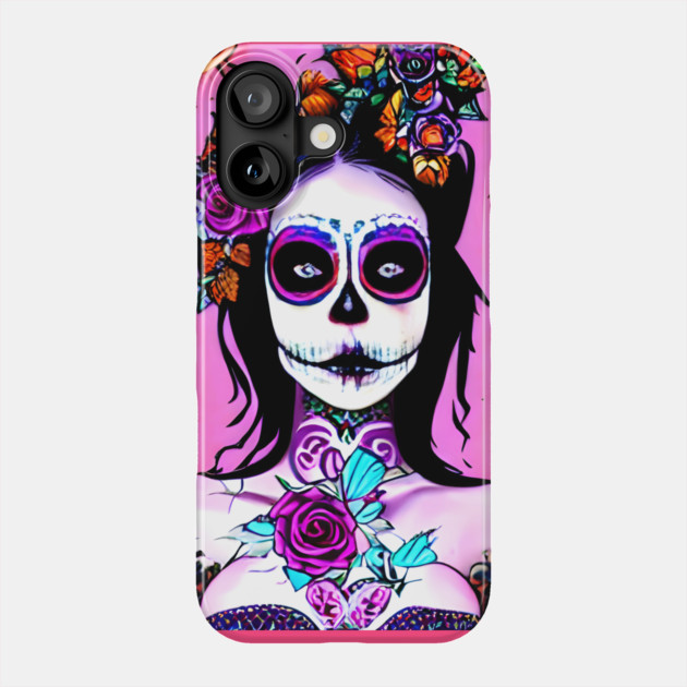 Day of The Dead Art Phone Case by animegirlnft