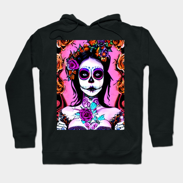 Day of The Dead Art Hoodie by animegirlnft