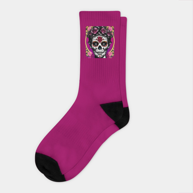 Day of the Dead Skull Socks by animegirlnft