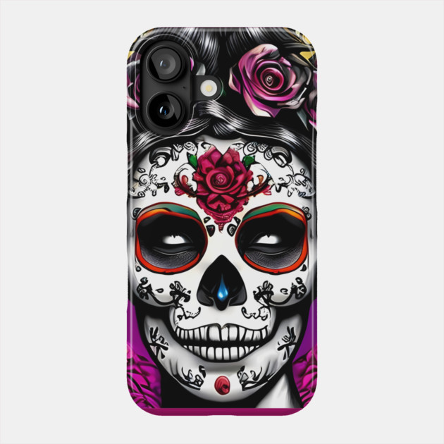 Day of the Dead Skull Phone Case by animegirlnft