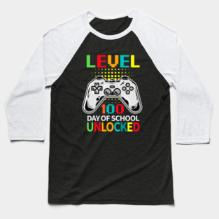 level 100 days of school unlocked Baseball T-Shirt
