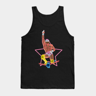Macho man top rope neon color Tank Top