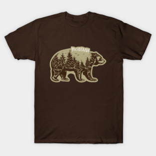 Mountain Grizzly Bear Montana Sticker T-Shirt