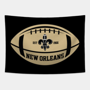 New Orleans Team Colors Football Tapestry