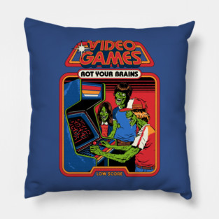 Video Games Rot Your Brains Pillow