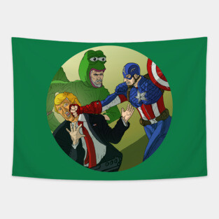 Cap Punching Trump Tapestry
