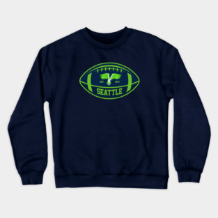Seattle Team Colors Football Crewneck Sweatshirt