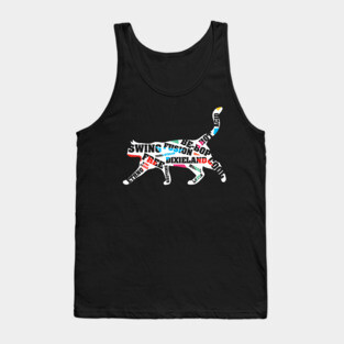 The Funny Jazz Cat Tank Top
