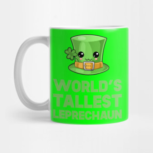 St Patricks Day World's Tallest Leprechaun Kawaii Cute Hat Mug
