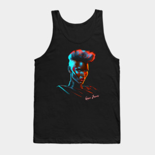 Grace Jones  / 80s Style Aesthetic Design Tank Top